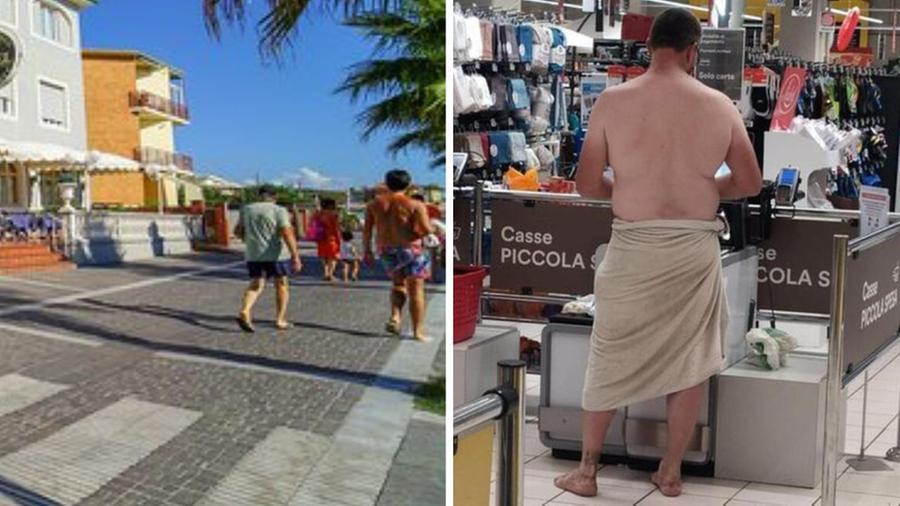 Semi nudi o pieni di sabbia per strada e nei negozi, a Cecina è polemica per i turisti maleducati