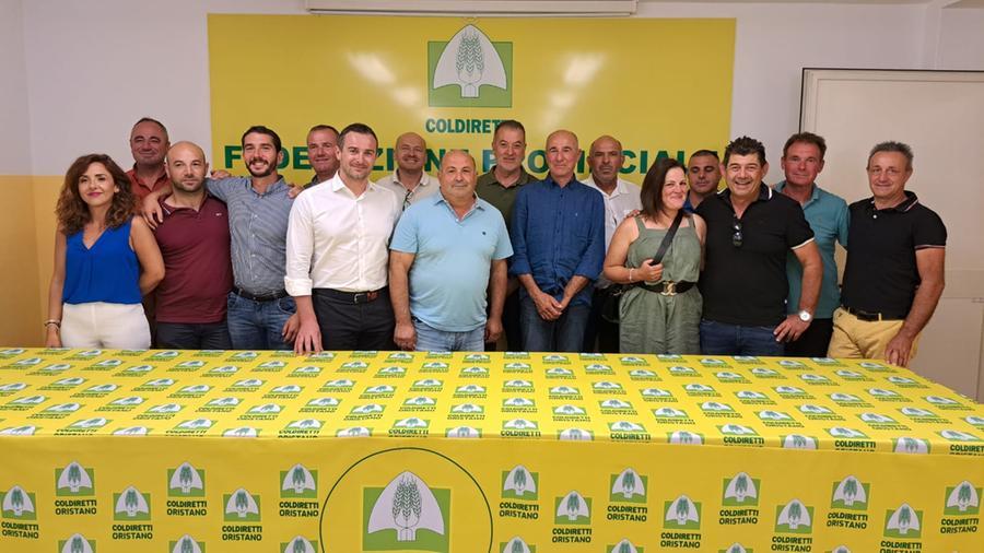 
	Gli eletti della Coldiretti: davanti, con la camicia bianca, il nuvo presidente Paolo Corrias

