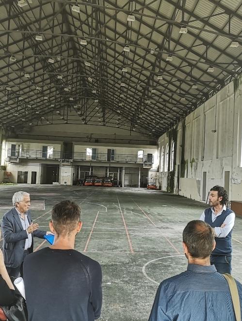 Un sopralluogo alla aplestra dei Bacchettoni dove i lavori sono in corso