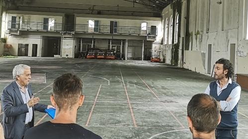 Un sopralluogo alla aplestra dei Bacchettoni dove i lavori sono in corso