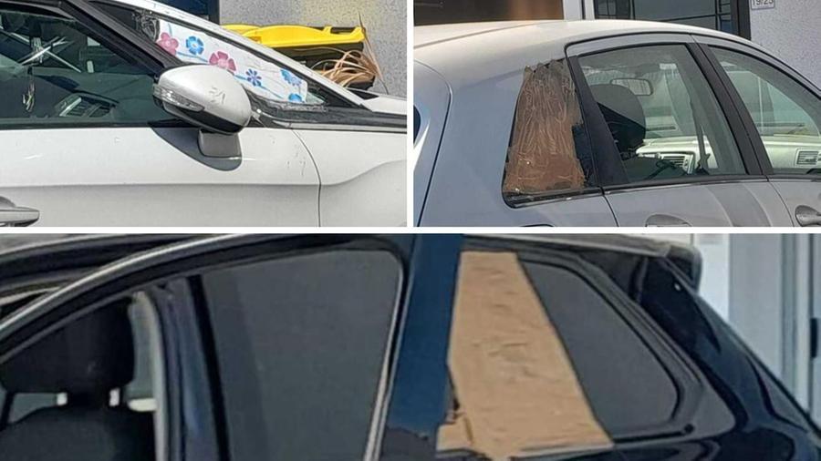 Le auto danneggiate