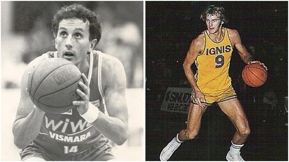Pierluigi Marzorati e Bob Morse con la maglia dell’Ignis Varese