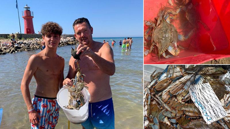 Retino Pieghevole Per Pesca E Granchi, Larghezza 150 Cm - Raccoglitore Da Molo E Stagno In Nylon E Metallo - 4