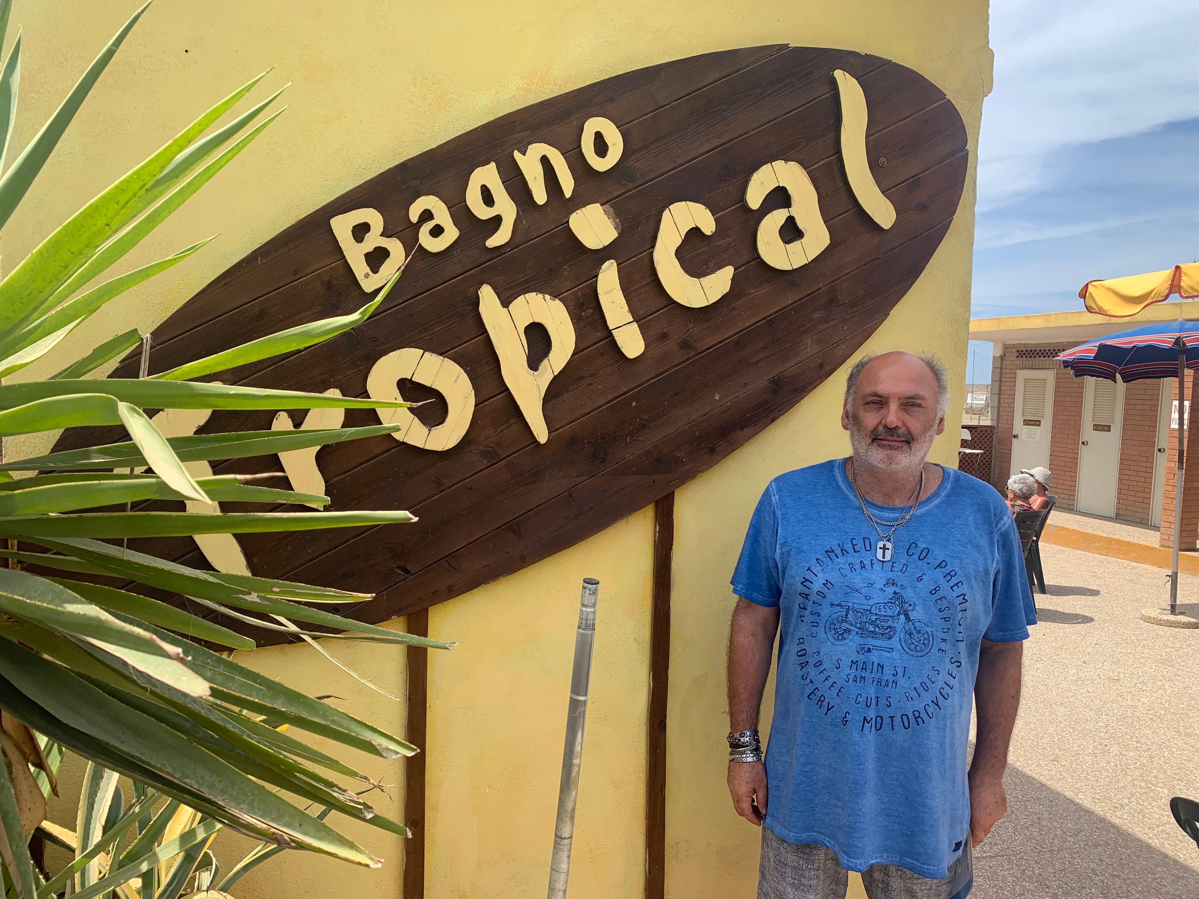 Ignazio Leone, titolare del Bagno Tropical di Marina di Grosseto in via Torquato Tasso che un tempo era di proprietà dei suoceri