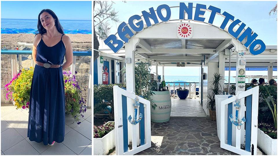 Virginia Vanni responsabile spiaggia del Bagno Nettuno in via Roma a Castiglione della Pescaia