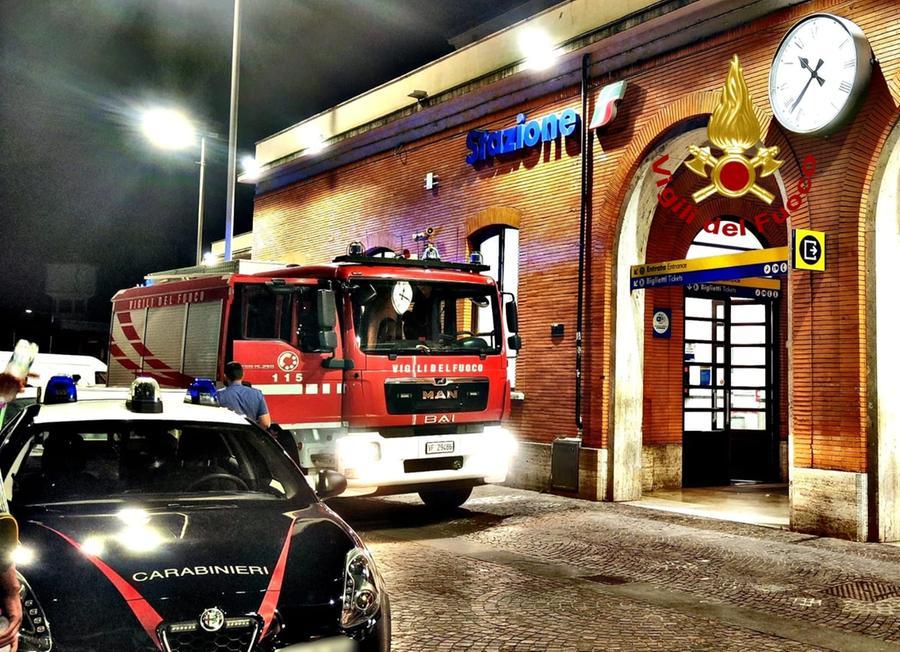 Fiamme alla stazione di Pontedera-Casciana Terme