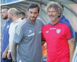 
	I due allenatori Aquilani e Dal Canto in occasione dell&rsquo;amichevole di ieri all&rsquo;Arena (Muzzi)

