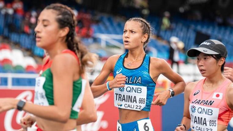 Giada Traina durante la gara a Gerusalemme