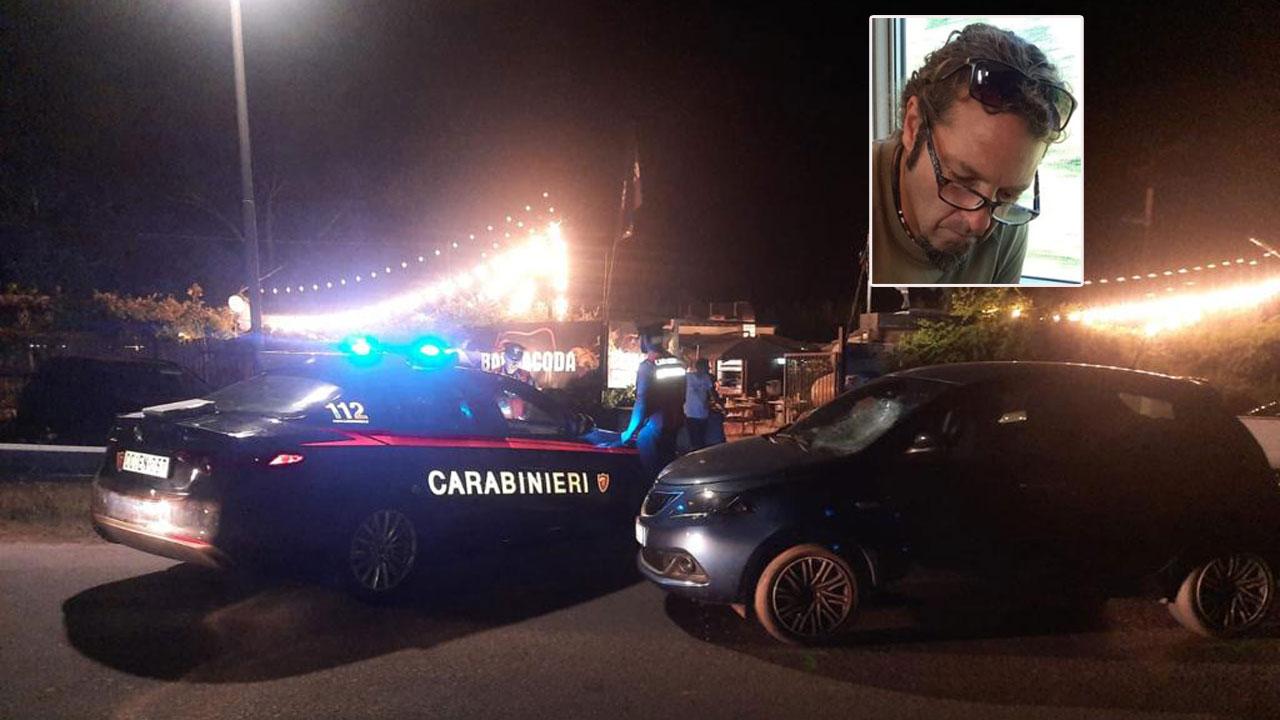 Il luogo dell'incidente di ieri sera a Procchio e nel riquadro la vittima Jose Luis Ogandoente