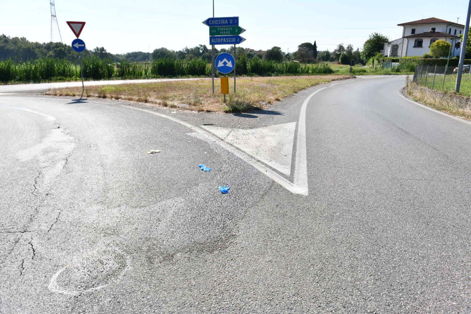 Il luogo dell’incidente (foto Sernacchioli)