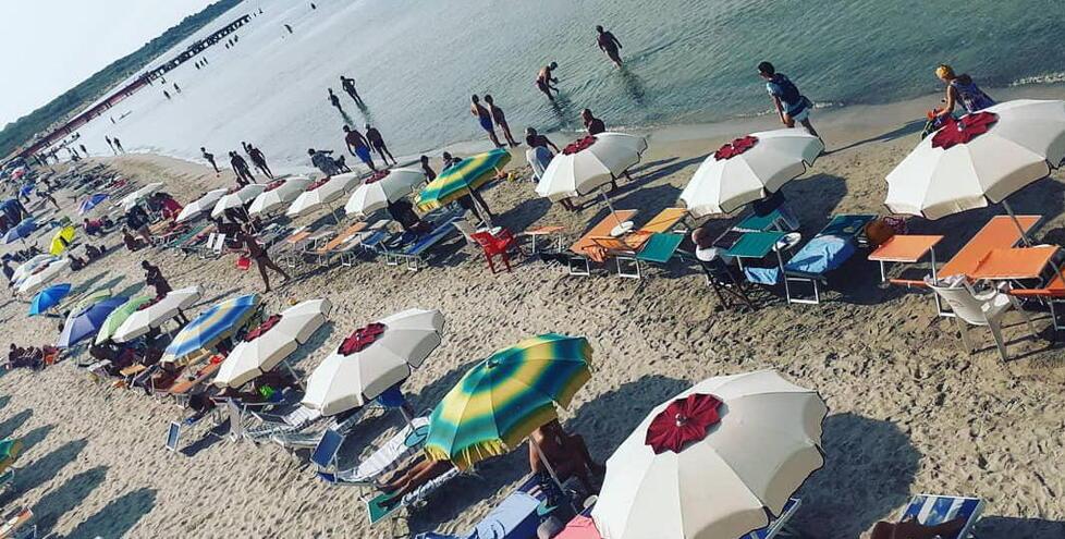 La spiaggia davanti a Dune Mosse