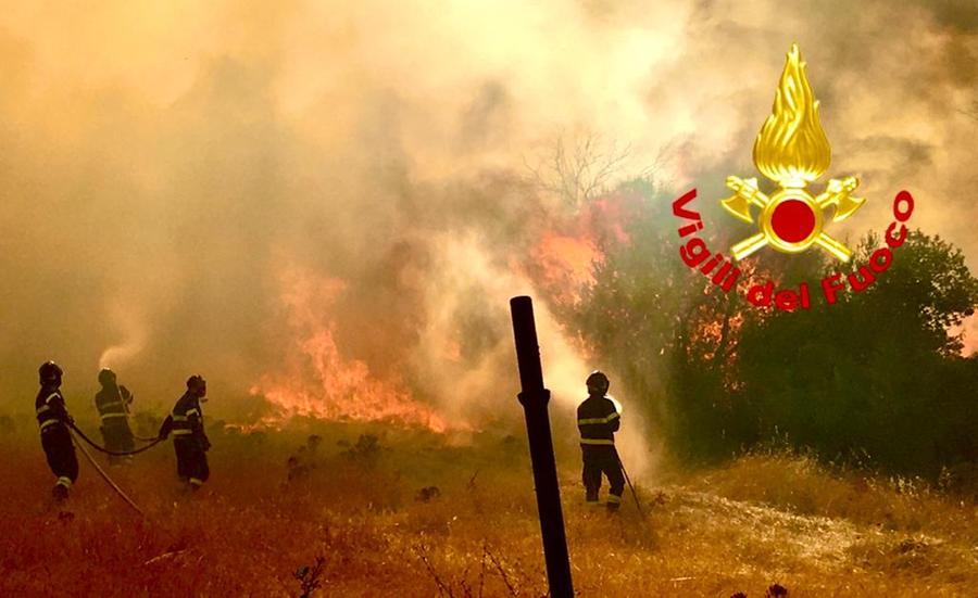 Enorme rogo nelle campagne di Padru, intervengono due Canadair