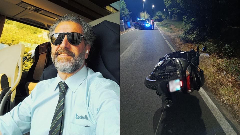 In scooter si schianta contro un muretto, chi è l’autista di pullman morto a 52 anni