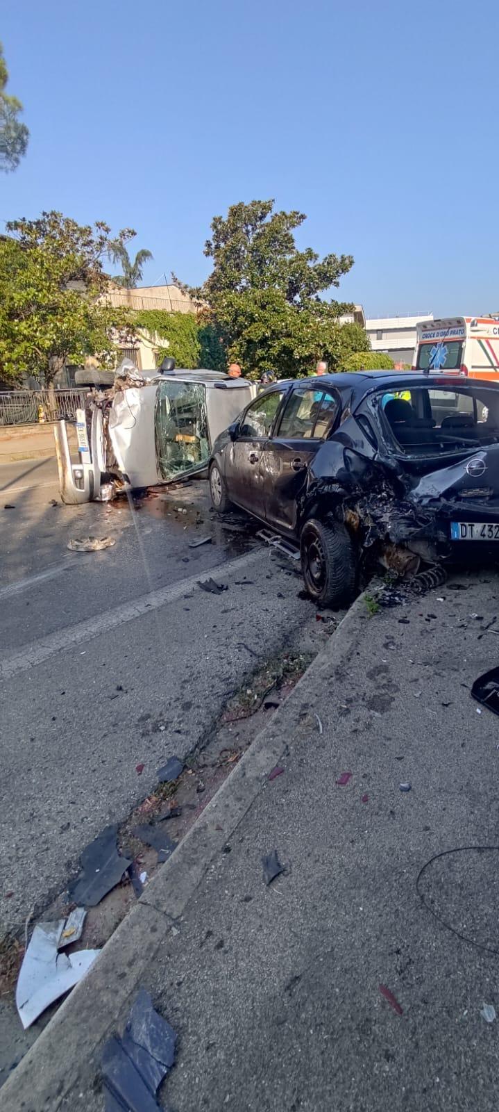 
	Le due auto coinvolte nell'incidente (foto Binoy Toroucly)

