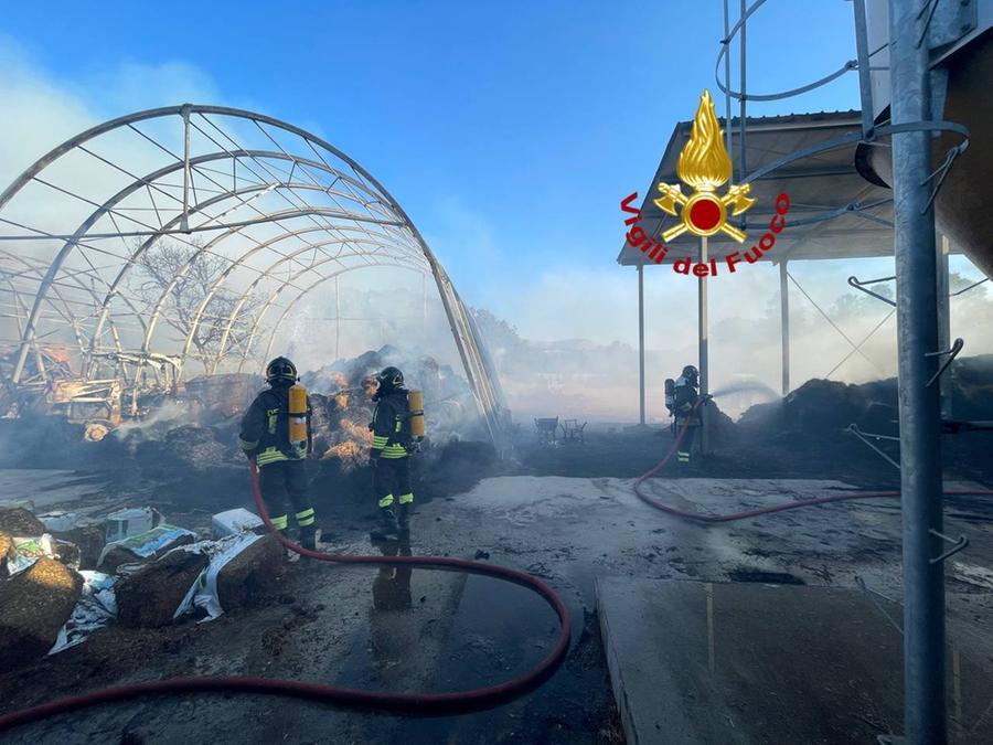 Spaventoso rogo devasta un’azienda agricola di Fonni