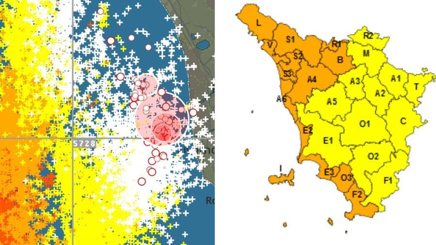 Maltempo, in Toscana oltre 13mila fulmini in 12 ore: a Lucca in fiamme il tetto di una casa
