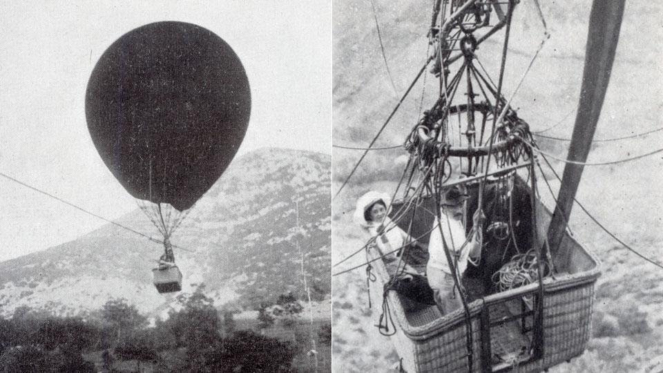 Quel “folle volo” del pallone aerostatico che portava i turisti sul monte Matanna: l’impresa (quasi dimenticata)