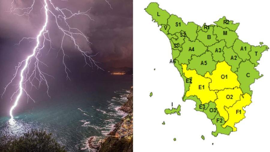 Maltempo in Toscana, nuova allerta gialla nelle zone centro-meridionali