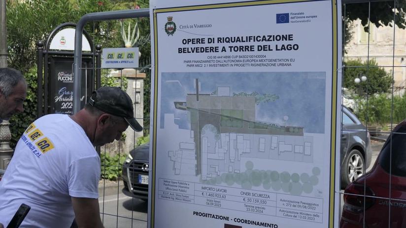 Belvedere Puccini, cantiere al via a Torre del Lago: 2 milioni di interventi