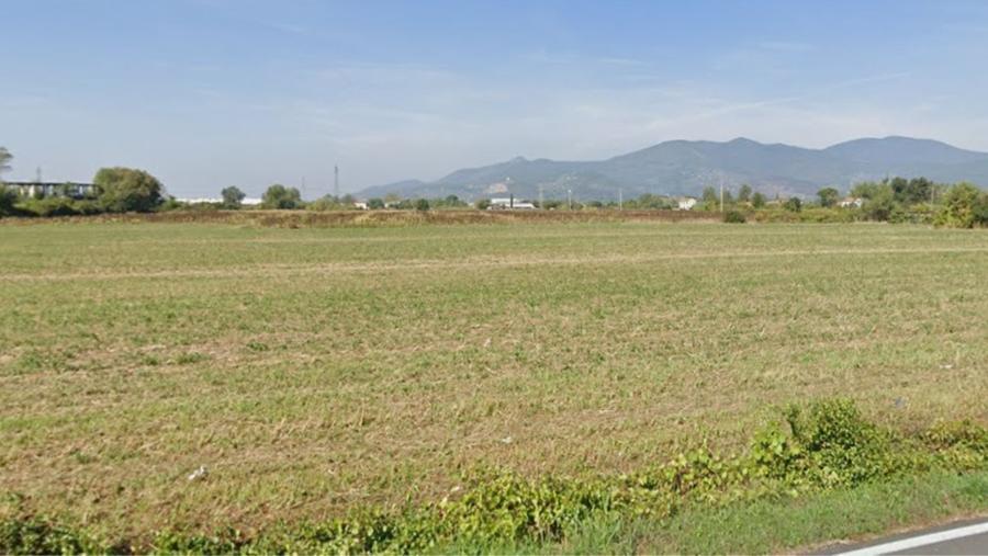 L'area in cui è prevista la realizzazione di capannoni industriali