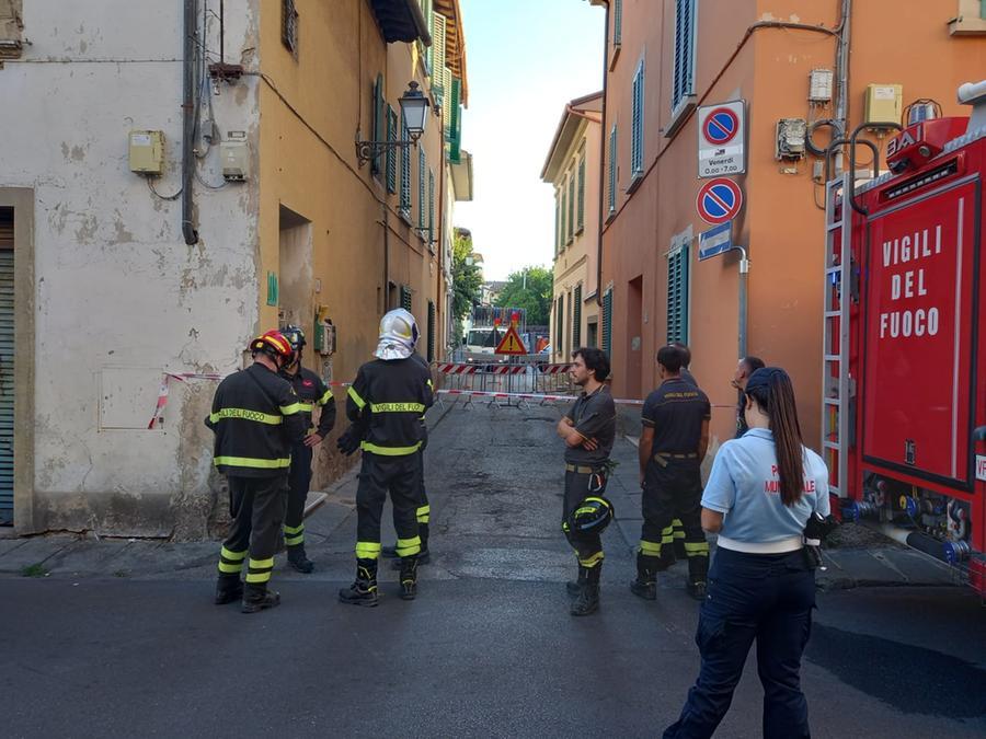 
	I vigili del fuoco in via Sant'Orsola

