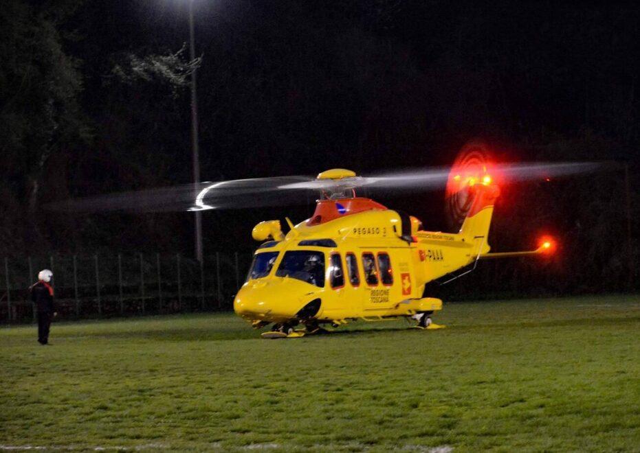 Per trasportare il 62enne all’ospedale di Grosseto è intervenito l’elicottero Pegaso