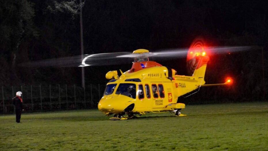 Per trasportare il 62enne all’ospedale di Grosseto è intervenito l’elicottero Pegaso