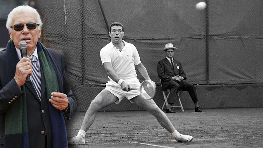 
	Nicola Pietrangeli oggi e&nbsp;negli anni d&rsquo;oro in cui era il numero 1 del tennis italiano

