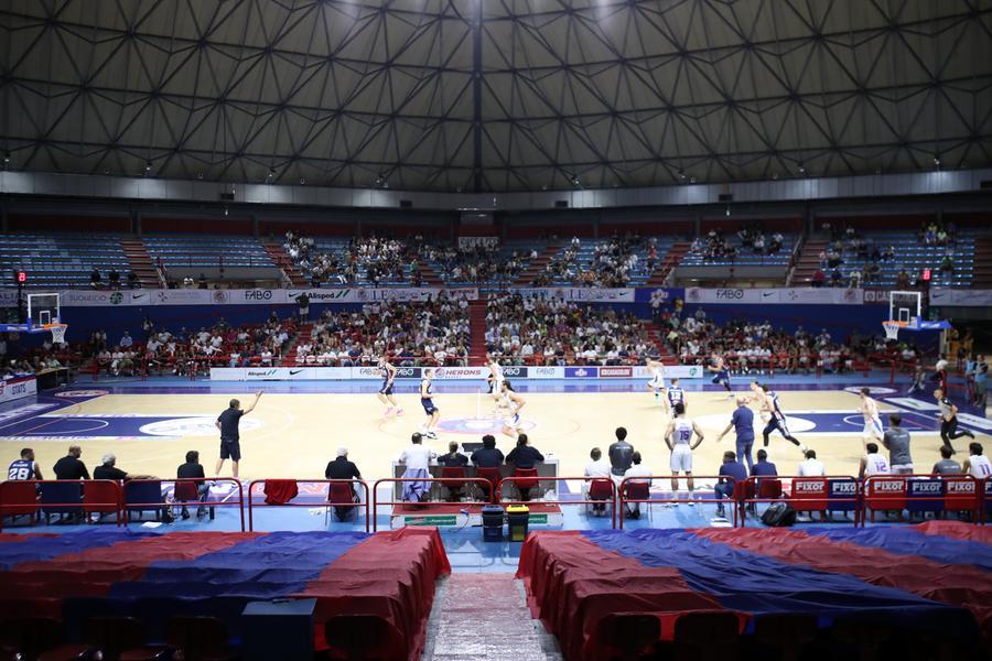 
	Una veduta dalle tribune del Palaterme durante il derby di sabato sera tra Fabo e Gema (foto Nucci)

