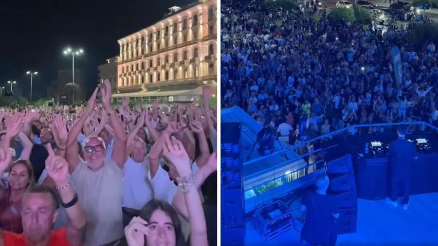 Due momenti della festa da Galliano a Viareggio