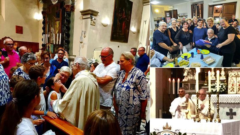 Alcune immagini dell'ultima messa di don Sergio