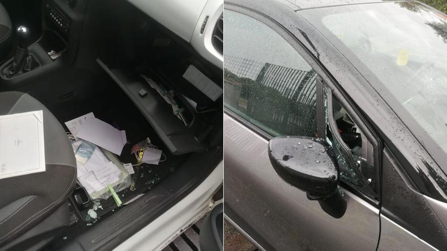 
	Le auto danneggiate in zona stadio

