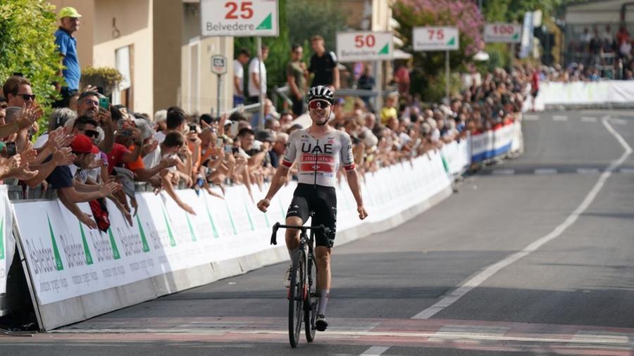 Marc Hirschi al traguardo della Coppa Sabatini (Foto di Franco Silvi)