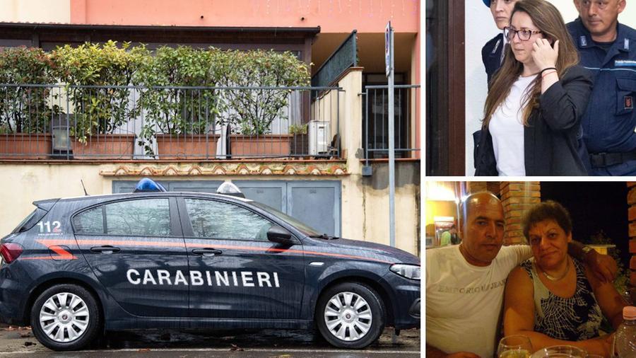 
	Nella foto grande i carabinieri nella casa di via Felice Fontana. A destra&nbsp;Elona Kalesha e i coniugi Shpetim e Teuta Pasho

