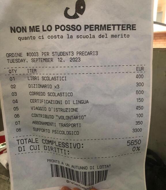 Modena “Non me lo posso permettere” Prima protesta degli studenti 