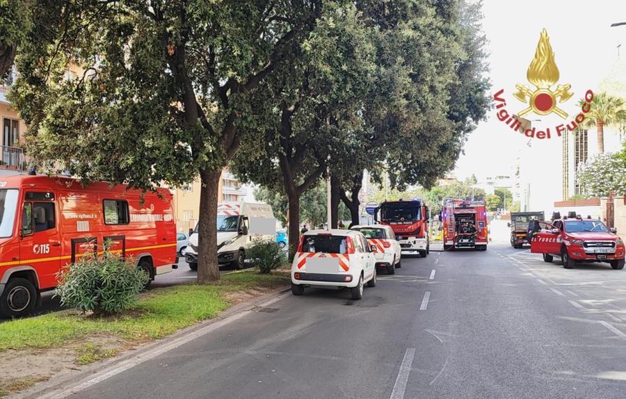 Cagliari, fuga di gas in via Scano