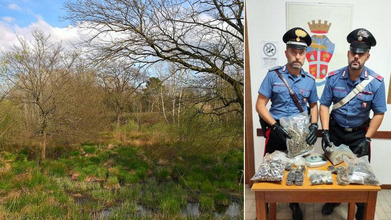 Altopascio, un escursionista ha trovato oltre 6 chili di droga nel bosco