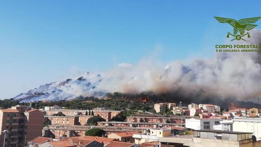Cagliari, 50enne arrestato per gli incendi nel parco di San Michele