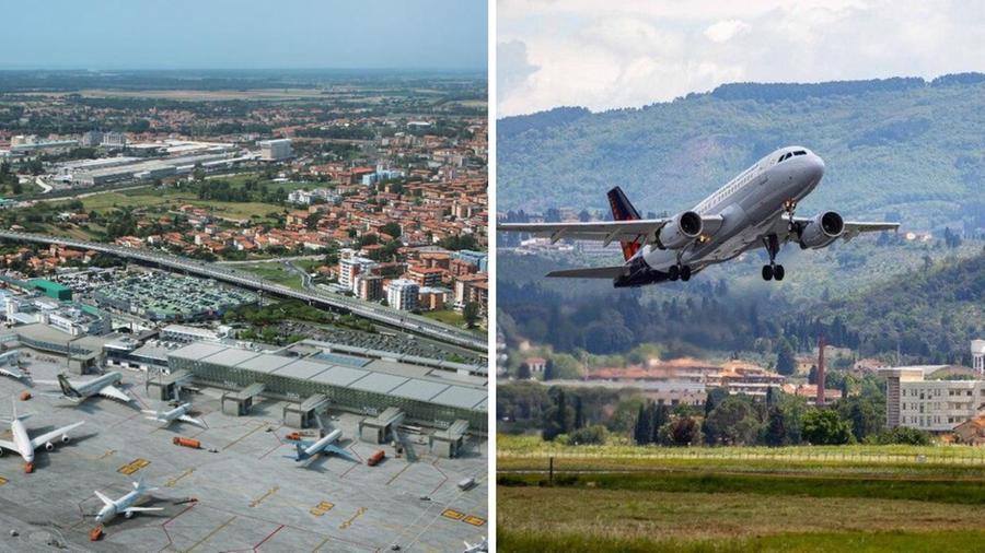 
	A sinistra l'aeroporto di Pisa, a destra quello di Firenze&nbsp;

