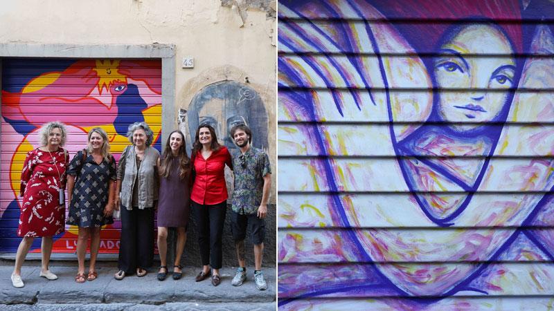 Firenze, bellezza fa rima con sicurezza. Gli artisti dipingono i negozi