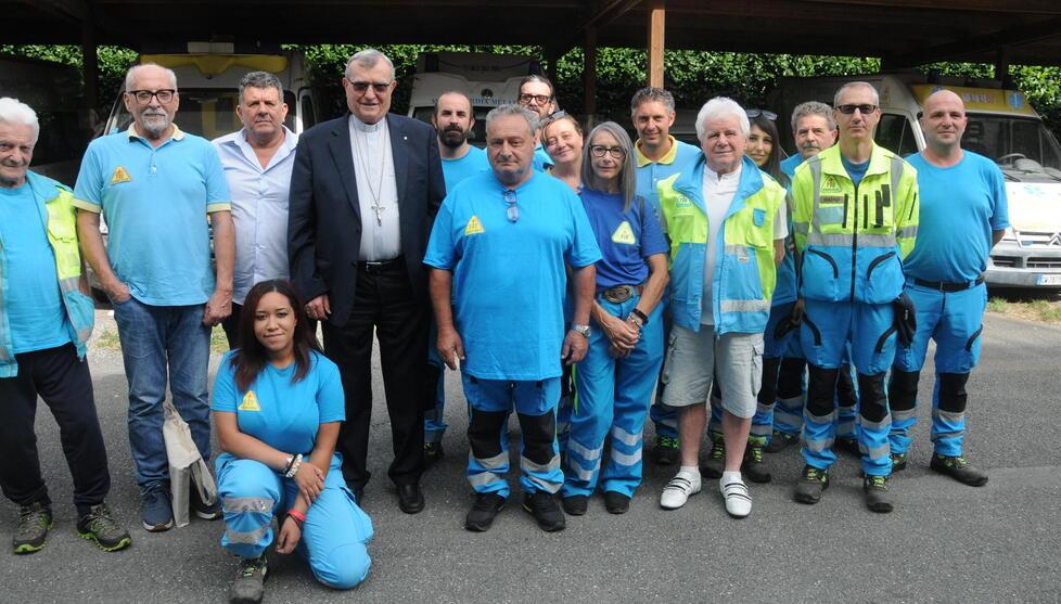Lunigiana, mobilitazione delle Misericordie lunigianesi per la visita di monsignor Franco Agostinelli<br>

