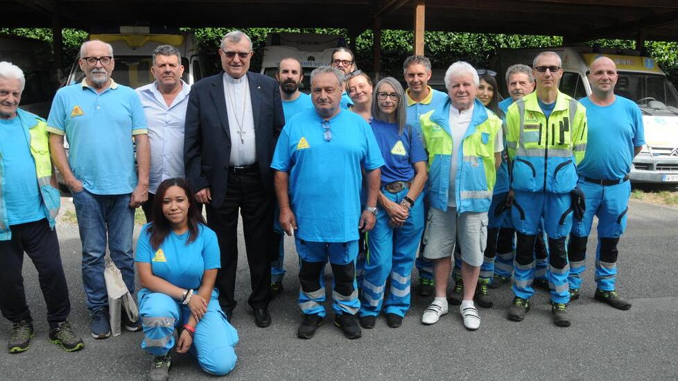 Lunigiana, mobilitazione delle Misericordie lunigianesi per la visita di monsignor Franco Agostinelli<br>