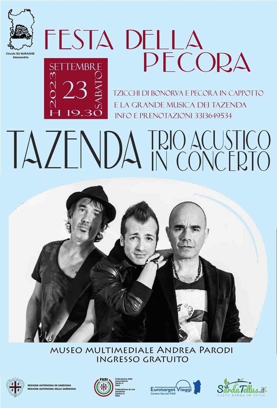 Festa della pecora al Circolo “Su nuraghe” di Alessandria. Concerto dei Tazenda