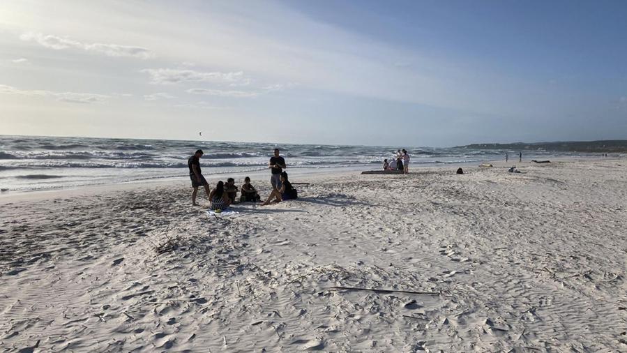
	Il tratto di spiaggia in cui si &egrave; consumata la tragedia (Foto Falorni/Silvi)

