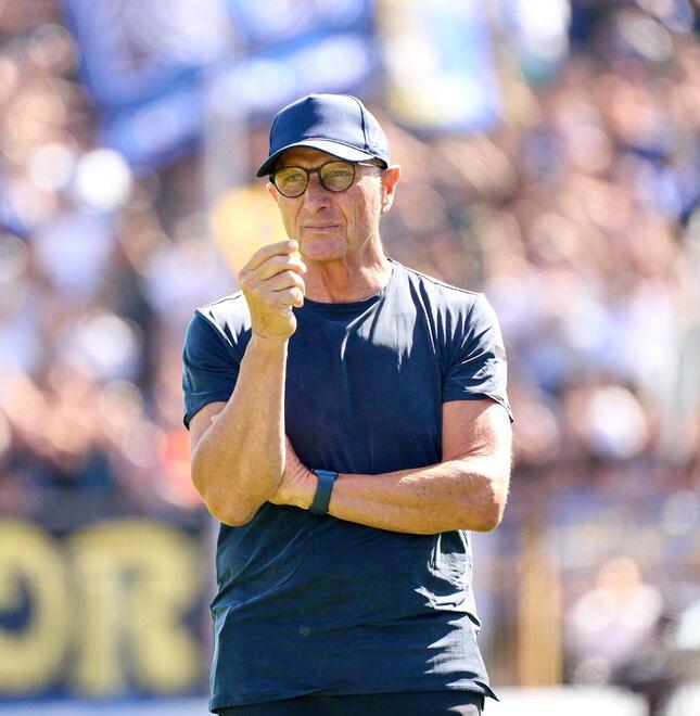 l tecnico Aurelio Andreazzoli durante la partita con l’Inter (foto Autovino)