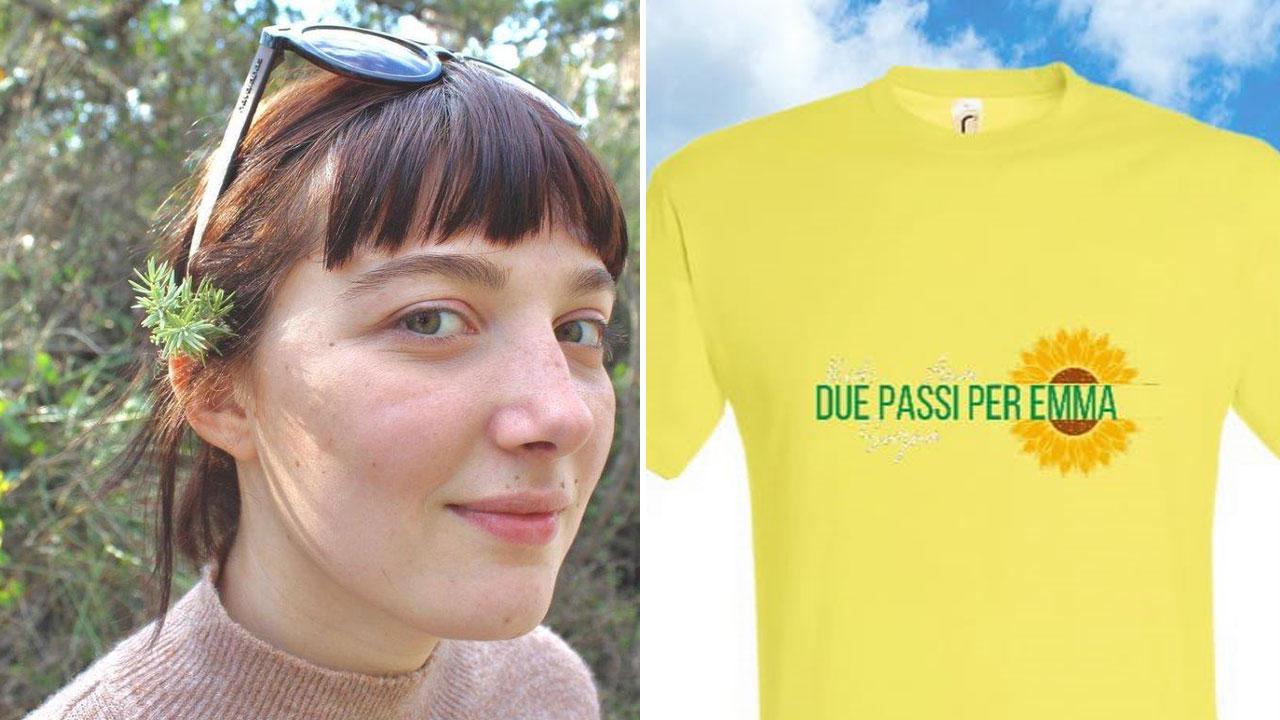 Il bellissimo sorriso di Emma e la maglietta ideata per la camminata di domani