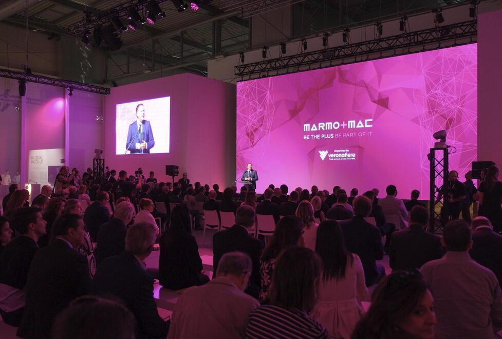 Un’immagine della fiera Marmomac di Verona