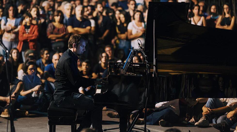 Gabriele Baldocci in uno degli ultimi concerti a Palermo