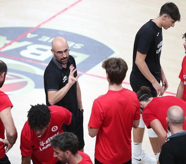 Un time out della Kemas Lamipel nel corso del match contro Itas Trentino