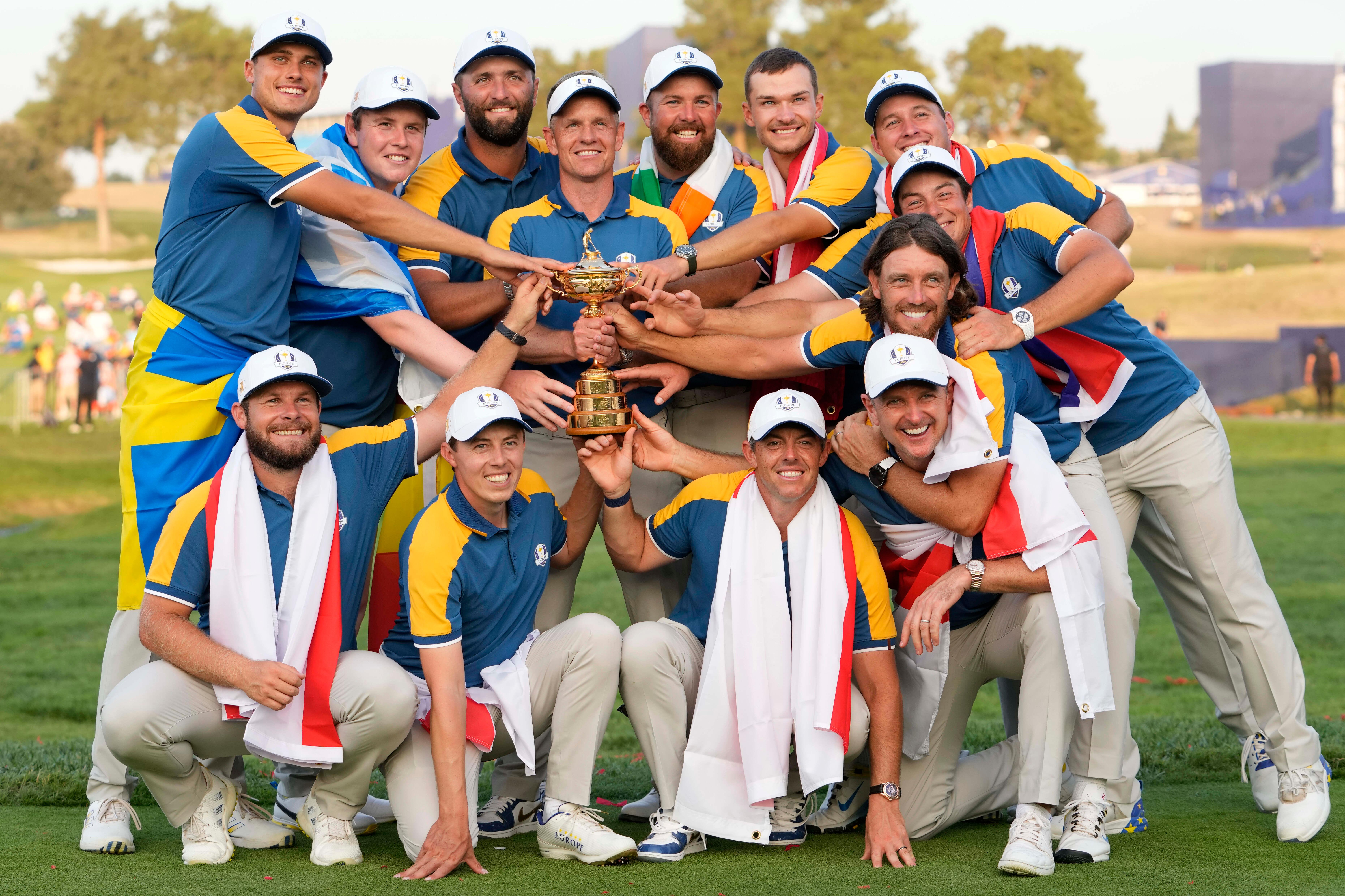 La squadra europea al momento della premiazione